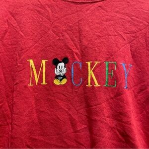 Vintage Disney Mickey Mouse Red adult sweater size large